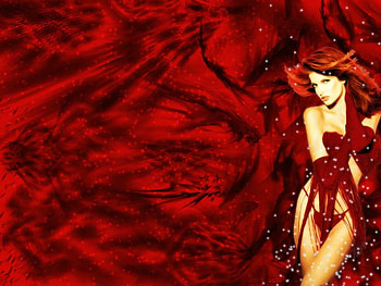 ReD, abstract, fantasy, hair, woman HD wallpaper