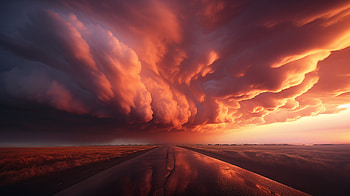 Majestic Cloudscape Road, artistic, sky HD wallpaper