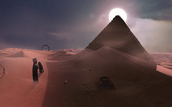 Desert Night, desert, nature HD wallpaper