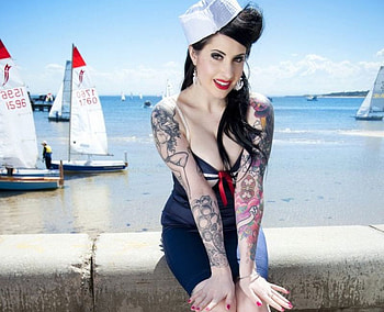 Tattooed Girl, hot, girl, tattooed HD wallpaper