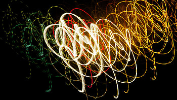 White Red Yellow Green zelight Dotted Lines Black Background Abstraction Abstract HD wallpaper
