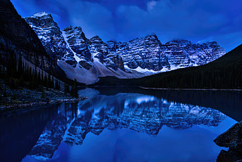Pre Dawn Tranquility At Moraine Lake, lake, canada, world, nature HD wallpaper