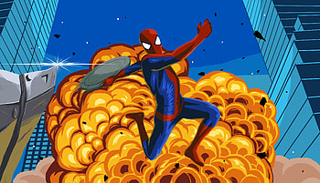 Spiderman vs rhino, fight, artwork HD wallpaper