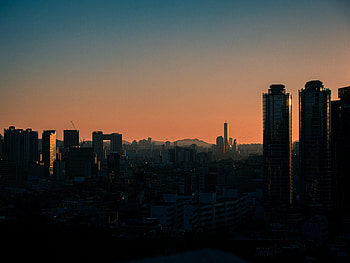 Cities, Sunset, Twilight, City, Building, Skyscrapers, Dusk HD wallpaper