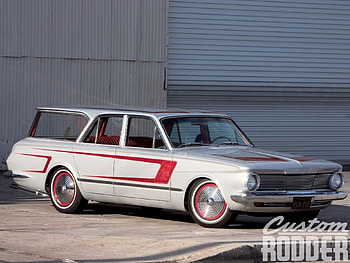 Family Wagon, silver, wagon, classic, red stripe HD wallpaper