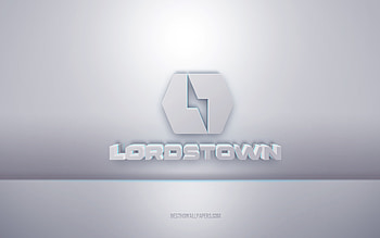 Lordstown 3d white logo, gray background, Lordstown logo, creative 3d art, Lordstown, 3d emblem HD wallpaper