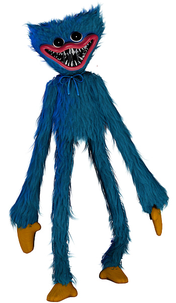 Huggy Wuggy , Creepy character design, Horror-themed visuals, Suspenseful ambiance HD phone wallpaper