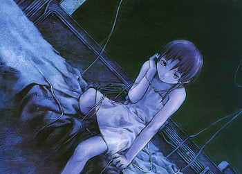 Lain artwork Abe, blue, lain, abe, serial HD wallpaper
