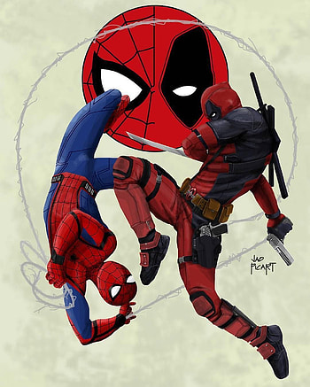 Deadpool and spiderman, Spider-Man, cool HD phone wallpaper