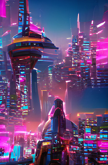 Sunset city, synthwave HD phone wallpaper