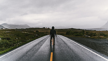 Nature, Miscellanea, Miscellaneous, Road, Human, Person, Loneliness HD wallpaper