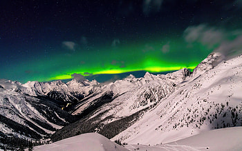 British Columbia Aurora , aurora, snow, northern-lights, nature HD wallpaper