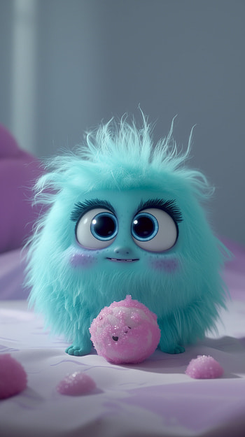 Cute Fluffy Creature , cute, fluffy, colorful HD phone wallpaper