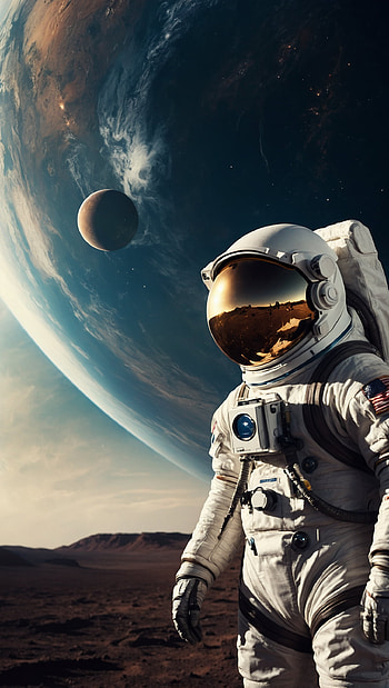 Astronaut on Alien Planet Surface, Space, Sci Fi HD phone wallpaper