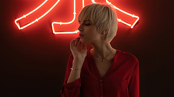 Blonde Girl Short Hair , blonde, girls, model, behance HD wallpaper