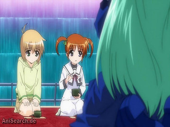 Yuuno Scrya & Nanoha Screenshot, other, food, yuuno, screenshot, yuuno scrya, mgln, magical girl lyrical nanoha, anime, nanoha takamachi, scrya, nanoha, takamachi HD wallpaper