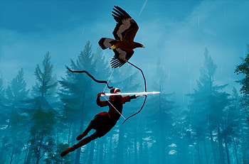 The Pathless, video game, archer and falcon, game HD wallpaper