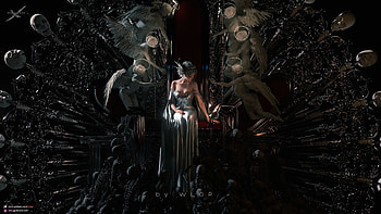 :), fantasy, throne, black, wlop, girl, angel HD wallpaper