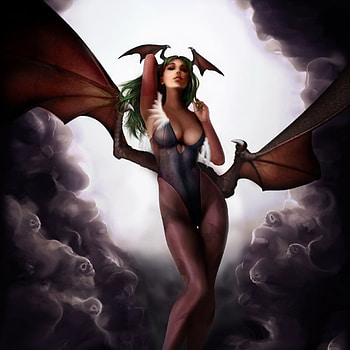 Morrigan: Above all Spirits, dreamer, zsolt derka, angel, digital art, beauty, babe, wing, cg, female, stunning, sexy, art, morrigan, hot, girl, beautiful, spirit, anime, fantasy, pretty, face, lovely, hottie HD wallpaper