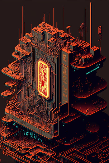 Futuristic building complex, AI Art, Abstract, architecture HD phone wallpaper