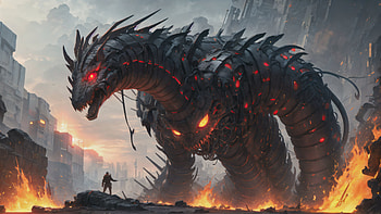 Lizzhar'do: Mech 761, apocalyptic, fantasy, mecha HD wallpaper