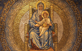 Mary and Jesus, Mother, Baby, Mary, Jesus, mosaic HD wallpaper