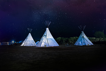 Nature, Stars, Night, Tents HD wallpaper