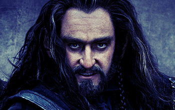 Richard Armitage as Thorin, blue, richard armitage, dwarf, black, man, thorin, fantasy, movie, actor, the hobbit an unexpected journey HD wallpaper