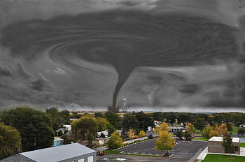 Torenado, twister, dark cloud, strom HD wallpaper