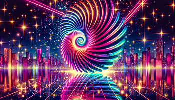 Neon Spiral Ultra, spiral, neon, cityscape, Digital Art, futuristic HD wallpaper