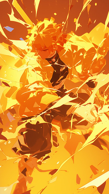 Demon Slayer Zenitsu Agatsuma Dynamic , Anime, Demon Slayer: Kimetsu no Yaiba, Zenitsu Agatsuma HD phone wallpaper
