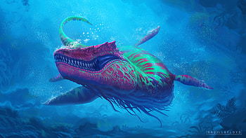 Under Water Creature, artist, artwork, digital-art, deviantart HD wallpaper