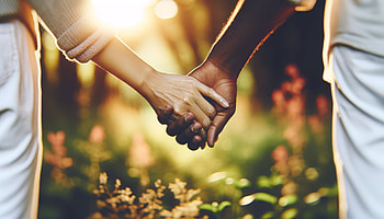 Holding Hands in Sunset Glow, love, hand, couple, nature HD wallpaper