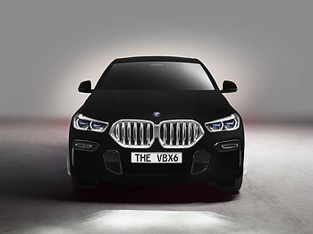 2019 BMW X6, vantablack, black car HD wallpaper