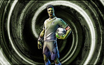 Sinister Striker, green grunge background, Fortnite, vortex, Fortnite characters, Sinister Striker Skin, Fortnite Battle Royale, Sinister Striker Fortnite HD wallpaper