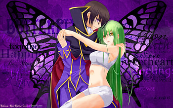 Butterfly Lovers, lelouch lamperouge, anime, code geass, love, cc, zero HD wallpaper