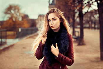 Blue eyes, beautiful, woman, model HD wallpaper