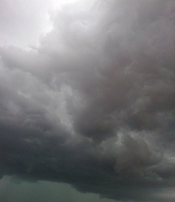 Gray Cloudy Sky, Serene grey clouds, Atmospheric beauty, Calming backdrop HD phone wallpaper