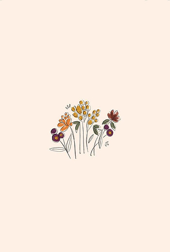 Cute flower bouquet, aesthetic, pastel HD phone wallpaper