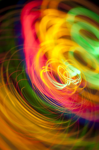 Abstract, Rings, Shine, Light, Multicolored, Motley, Long Exposure HD phone wallpaper