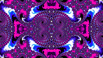 Trippy Psychedelic Fractal, trippy, psychedelic, aesthetic, purple, Abstract, fractal, abstract purple HD wallpaper