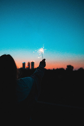 Silhouette, Hand, Sparks, Miscellanea, Miscellaneous, Human, Person, Bengal Lights, Sparklers HD phone wallpaper