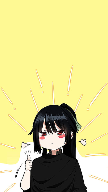 Charming Black-Haired Anime Girl , black hair, Anime, girl, anime girl HD phone wallpaper