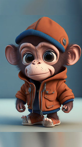 Urban monkey, cartoon HD phone wallpaper