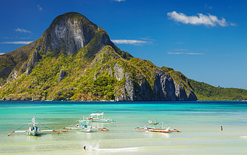 Ocean tropical island beach, El Nido Palawan HD wallpaper