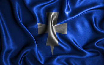Rogaland flag, , silk wavy flags, norwegian counties, Flag of Rogaland, fabric flags, 3D art, Rogaland, Europe, Counties of Norway, Rogaland 3D flag, Norway HD wallpaper
