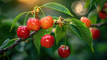 beautiful cherry, food, cherry, fruit, cuisine, scenery HD wallpaper