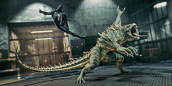 Spider-Man 2 — Black Suit vs. The Lizard ( ), video game, Marvel's Spider-Man 2, spider man, Lizard (Marvel Comics) HD wallpaper