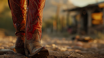 Rustic Cowboy Boots, cowboy boots, western, footwear, rural, landscape HD wallpaper