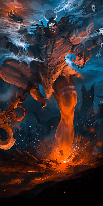 Load Shiva, atmosphere, sky, hindu, god HD phone wallpaper
